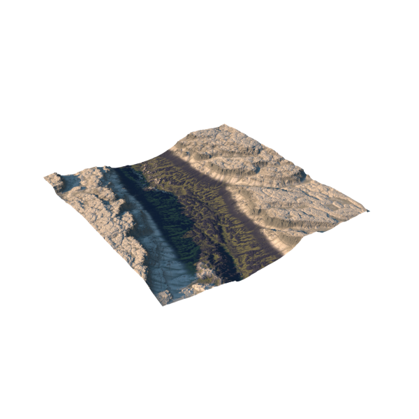 Rocky Canyon landscape 3d displacement map