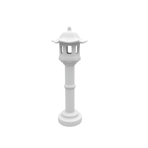 Japanese Lantern Base Mesh - 3D Model