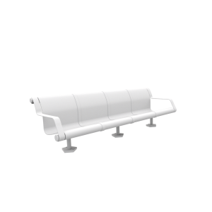 Subway - Tube Station Seat Base Mesh - 3D Model