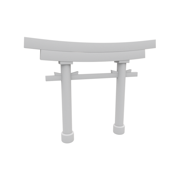 Torri Gate Base Mesh - 3D Model