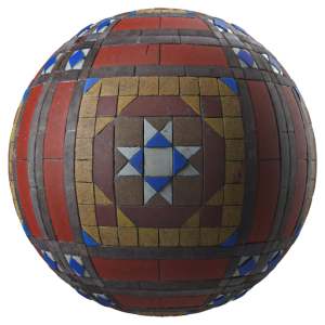 Mosaic Tile - Tile - PBR - Surface - Material - Texture